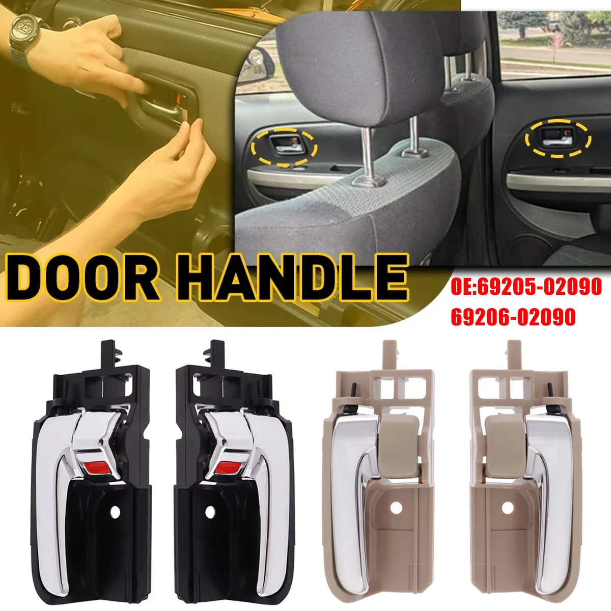 69206-02090 Chrom-Handgriff für Toyota Corolla 2003–2009: Perfekte Passform und hochwertiger Look im Alltag