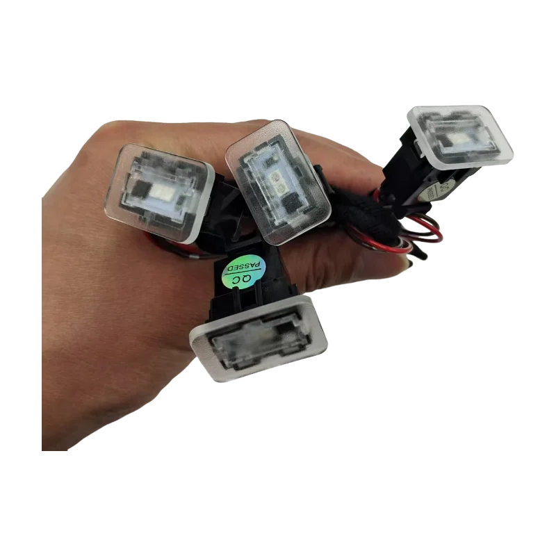 

1 комплект автомобильной светодиодной накладки на дверь, атмосферный ящик для хранения, светильник для Audi A4 A5 A6 A7, передняя нога, задняя дверь