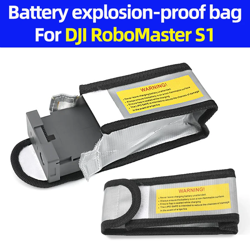 For DJI RoboMaster S1 Educational Robot Battery Explosion-proof Bag Fireproof Flame-retardant Safety Storage Case Accessories