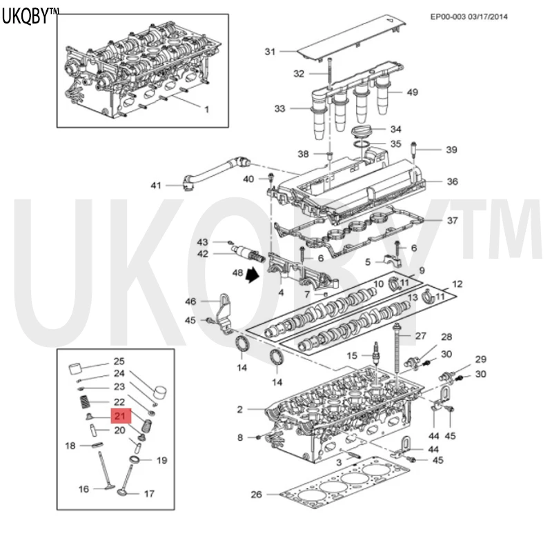 Valve stem oil seal assembly 24405819 55582058 55574221 101066176 12992414