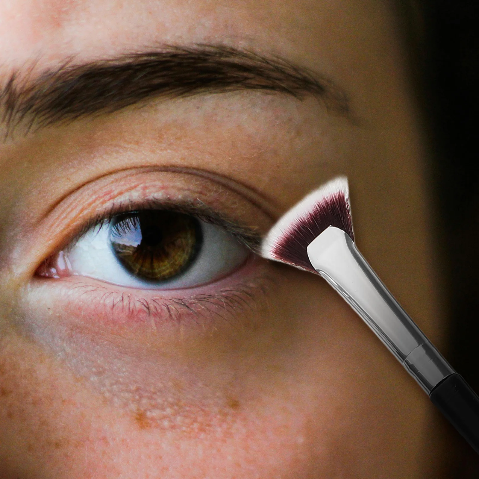 1 set Opvouwbare Hoek Geschulpte Lash Brush Precisie Waaiervorm Clump-Gratis Scheiding Voor Wimper Extensions Mascara Wand Tool