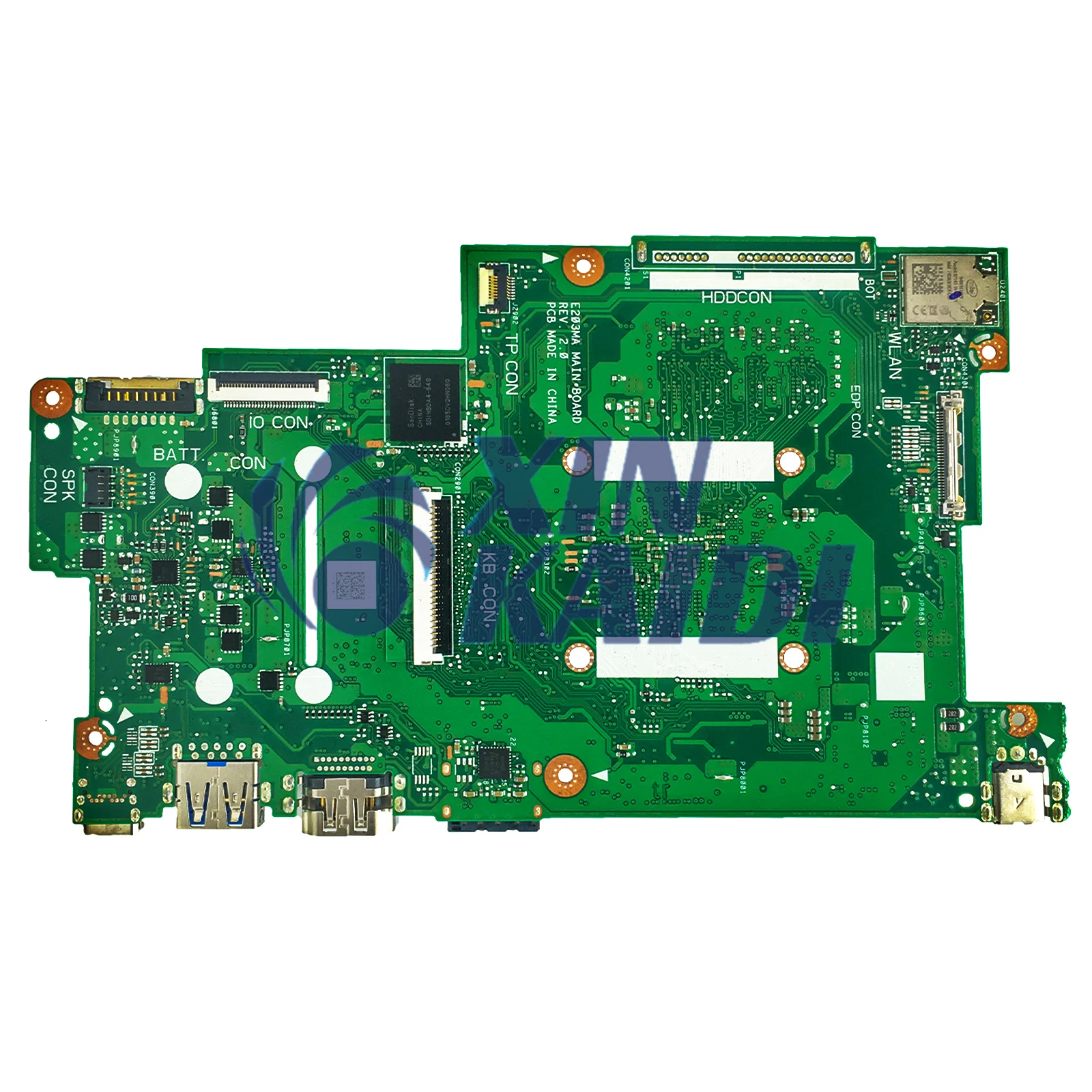 Imagem -03 - Placa-mãe Portátil para Asus E203mah E203mar E203mas L203mah N4000 N5000 N5030 2g 4g Ram Ssd 32g 64g 128g Notebook Mainboard