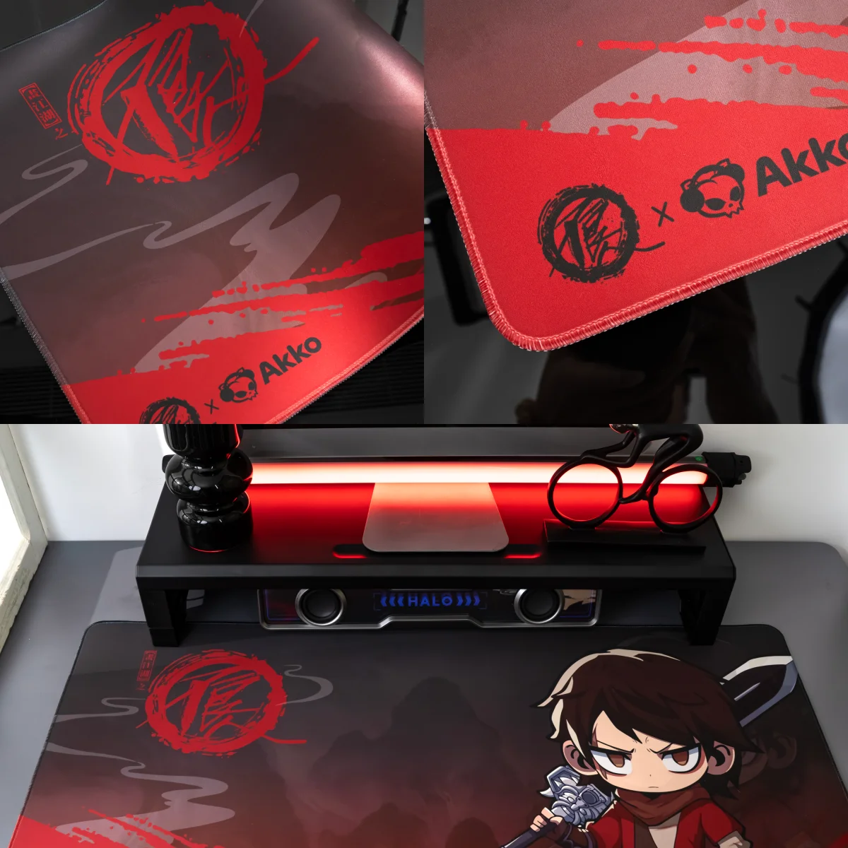 Akko マウスパッド 中国漫画 900x400mm 大型 耐久性のある滑り止めゴム製マウスパッド デスクパッド 厚い縫い目エッジ オフィスゲーム用