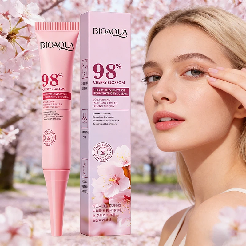 BIOAQUA Sakura Eye Cream Anti Dark Circle Remove Eye Bags Moisturizing Anti-Aging Anti Wrinkles Eyes Korean Skin Care Cosmetics