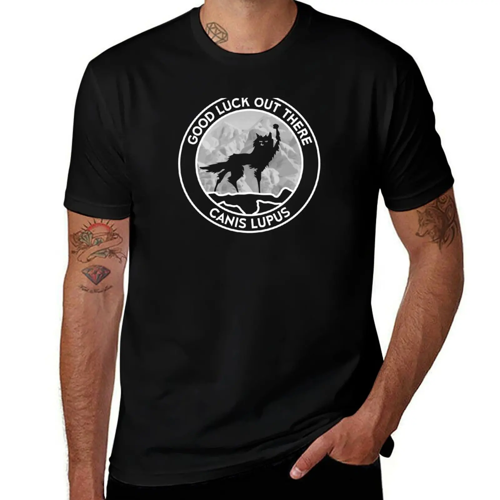 Fantastic Mr Fox - Wolf - Canis Lupus - Fill T-Shirt Trendy Casual Short Sleeve Shirt T-Shirt