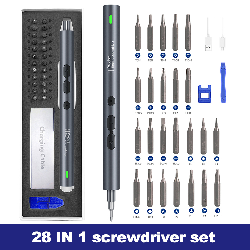  28/62/120 in 1 Electric Screwdriver Precision Set Power Tool Rechargeable Magnetic Small Bit for Xiaomi Mobile Cell Phone Repair 