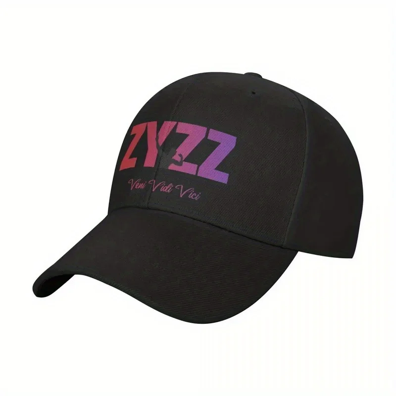 Zyzz Motivational Veni Vidi Vici Design Baseball Cap - Black with Colorful Lettering, Unisex Gym & Bodybuilding Hat