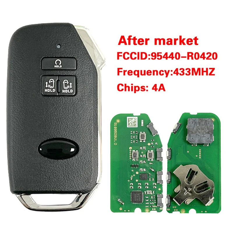 

CN051208 Послепродажный 7-кнопочный смарт-ключ FCC 95440-R0420 4AChip 433 МГц без ключа для Kia Sportage 2023