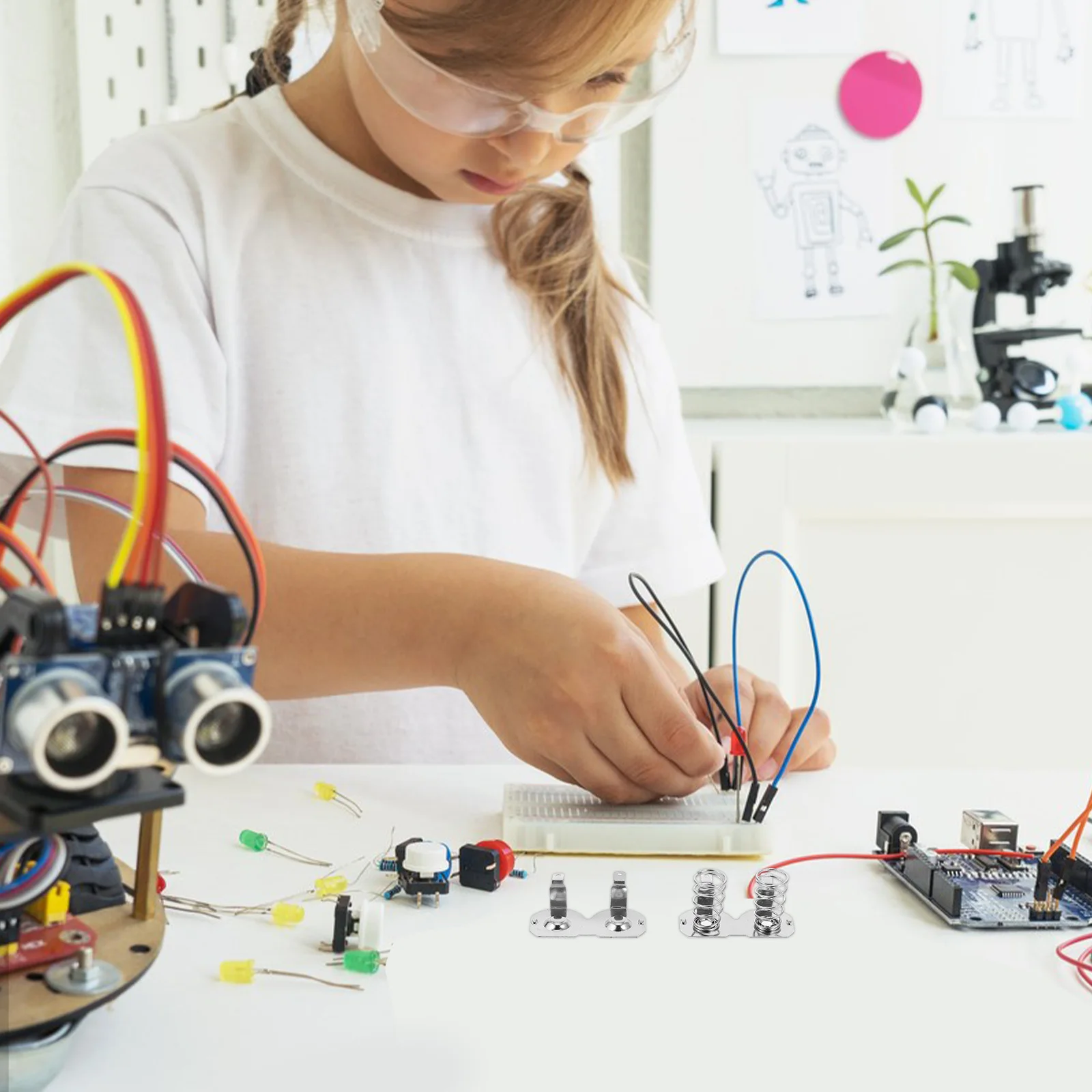 

10set Contact Plate 18650 Spring Terminal For Flashlight Equipment High Conductivity Wear Resistant Replacement Metal