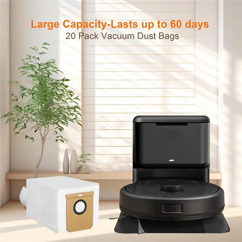 AA86 Dust Bags For Eufy L50 L60 Robot Vacuums Cleaner Self-Emptying Dock, Replacement Dust Bags With Self-Empty Station