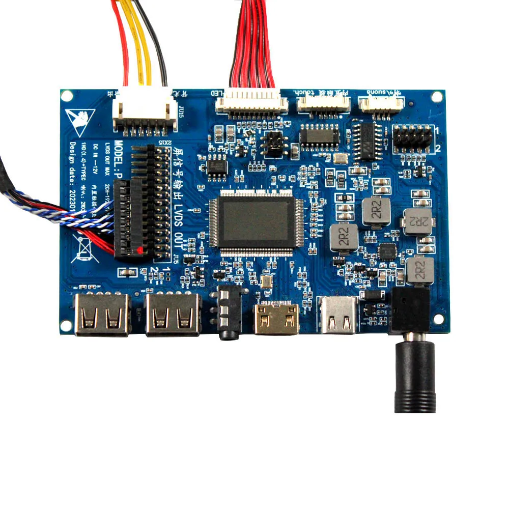 15 بوصة 1024X768 LVDS TFT شاشة LCD و HD MI نوع C USB لوحة تحكم 30 دبوس