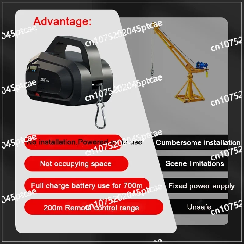 

Electric Rope Climbing Machine Item Carrying Machine No-Installation Large Cargo Lifting Machine Portable Remote Control Lift