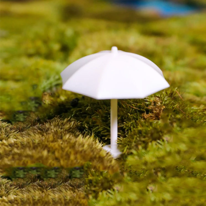 Scale 1:100 1:150 1:200 Miniature Sun Umbrella Model For Outdoor Beach Sand Table Scene Layout Materials Diorama Kits 10Pcs/Lot