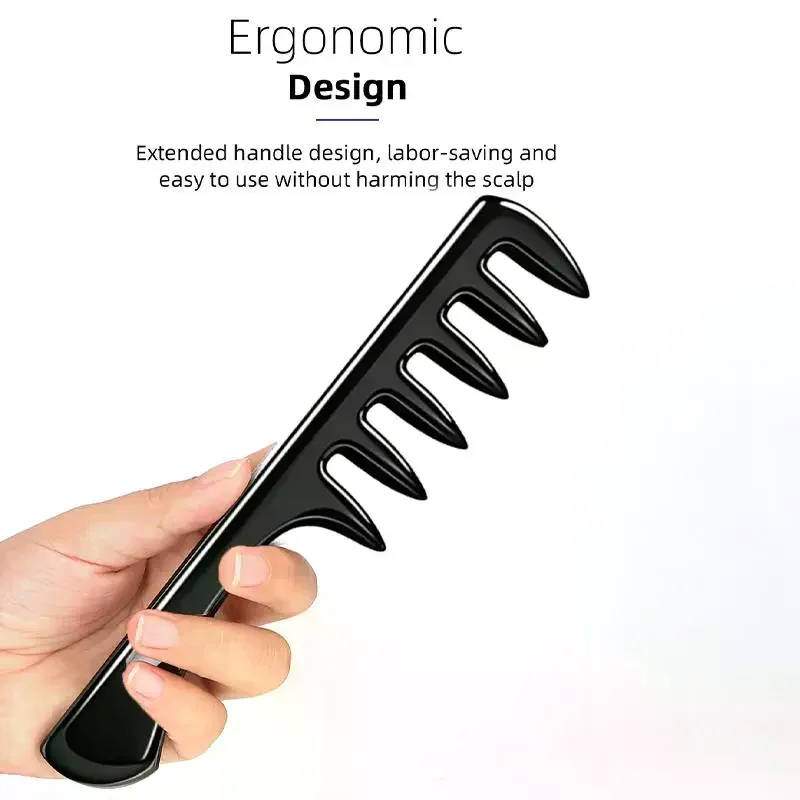 Volumizing Wide-Tooth Hair Styling Comb Curling Tools Fluffy Texture For Men Ideal For All Hair Types Hairstyling Tools
