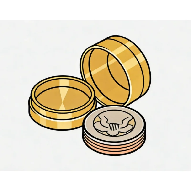 

Dynamic Coins Copper Box Magic Trick – US Half Dollar Coin Vanish Fly Effect Close-Up Street Money Illusion Gimmick Props