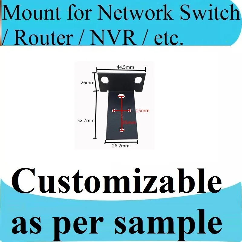 Suitable for Ruijie switch router bracket, for hanging earphone cabinet, fixed ear, L-shaped angle iron shelf,  Only 1pcs