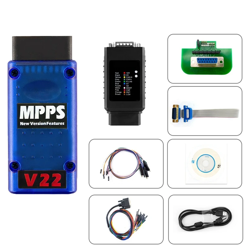 MPPS V22 MPPS Master V22.2.3.5 ECU Master MAIN Tricore Multiboot Breakout Tricore Cable Chip Tuning Scannerkit Easy Install