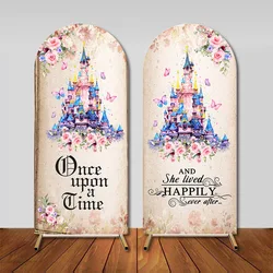 Mehofond Once Upon a Time Castle Fairytale Books Covers Arch Background Wedding Birthday Party Decor Backdrop Photo Doubleside