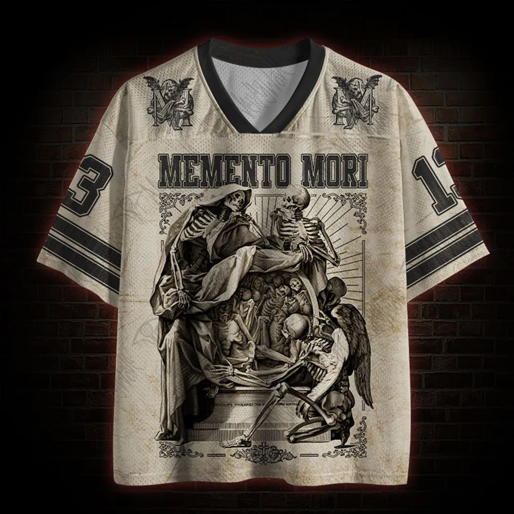 Hot Selling Products, Terrifying Dark Series Clothing, Trendy Men's Short Sleeves Suitable for Sports and Fitness, Bicycles
