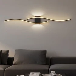 Applique Murale LED au Design Minimaliste Moderne, Luminaire Décoratif d'Nik, Disponible en Noir et Blanc, Idéal pour un Salon ou une Chambre à Coucher