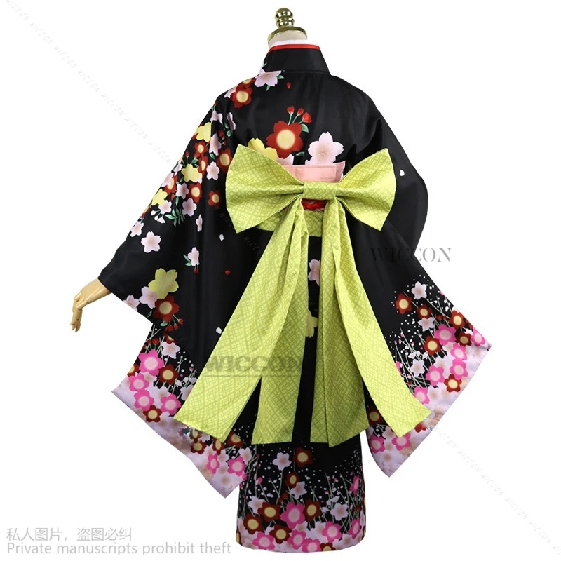 Anime Spiel Rollenspiel Bishoujo Mangekyou Renge Kimono Yukata Outfit Anime Cosplay Kostüme Schuhe Perücken Set Cosplay Japanisch Cos