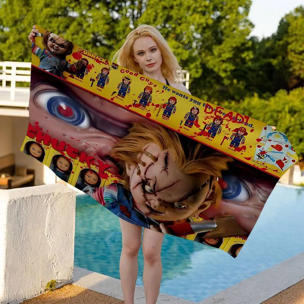 Horror Movies Bride Of Chucky Big Microfiber Beach Towels Quick Dry Towel Sand Beach Towels Pool Towel For Travel Swim Pool