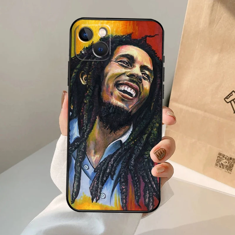 الريغي بوب مارلي جراب هاتف آيفون 17 الهواء 16 15 14 11 12 13 برو ماكس 12 13 ميني 15 16 زائد 16e غطاء كوكه #4