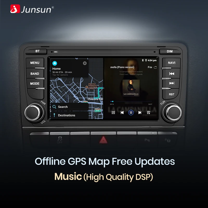 AWESAFE bezprzewodowy CarPlay Android Radio samochodowe dla VW Golf 4 passat POLO Transport T5 Multivan Seat Jetta GPS 2din autoradio