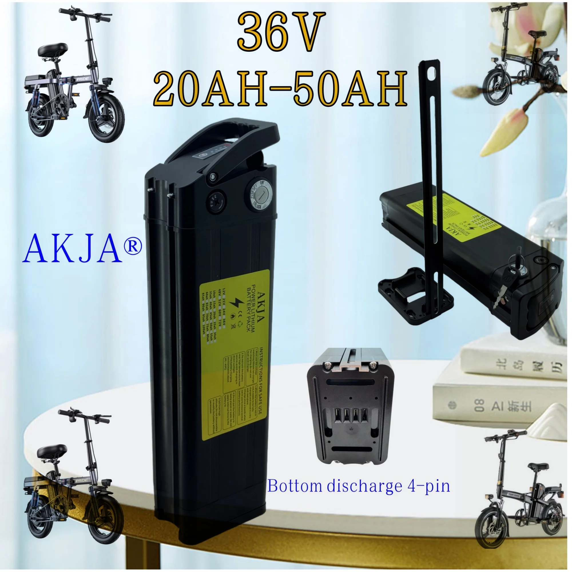 

Air transportation 36V50AH18650 lithium battery application assisted bicycle, suitable for Silverfish motors below 500W-2000W