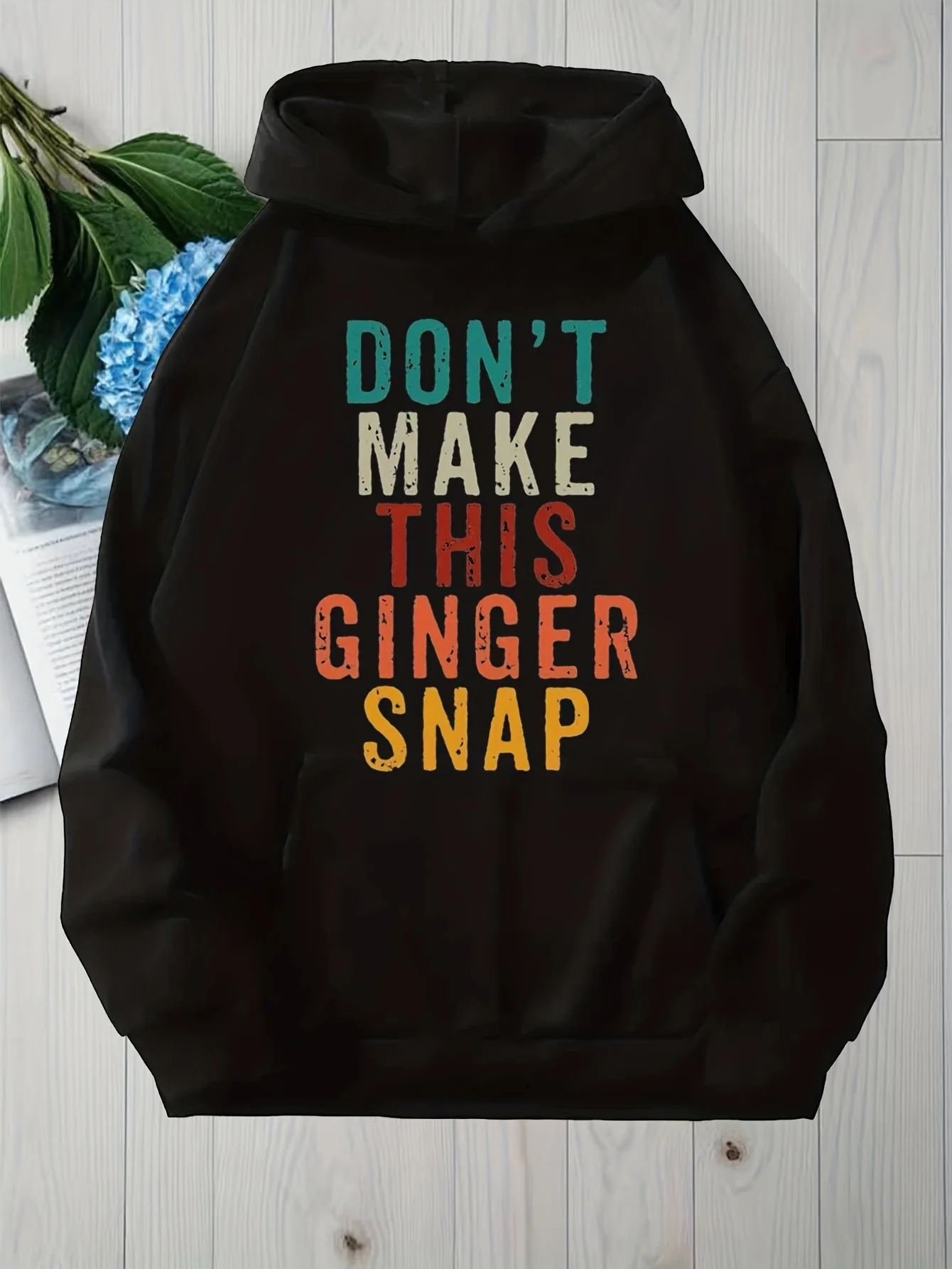 Men's Funny Ginger Snap Slogan T Don't Make This Ginger Snap  Comic Graphic with Red Orange Teal Lettering Soft Casual Round Neck Short Sleeve for Redheads & Ginge Unisex 2025 Couple Sweater Hoodies