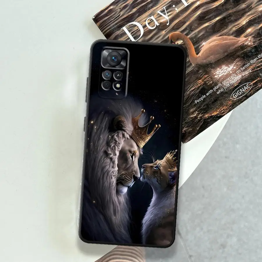 Case for Xiaomi Redmi Note 15 A5 9 8 12 11 A7 Pro 13 14 Pro Plus K80 12C 13C 10 A4 14C Phone Cover K40 A2 A1 Crown Lion view 2