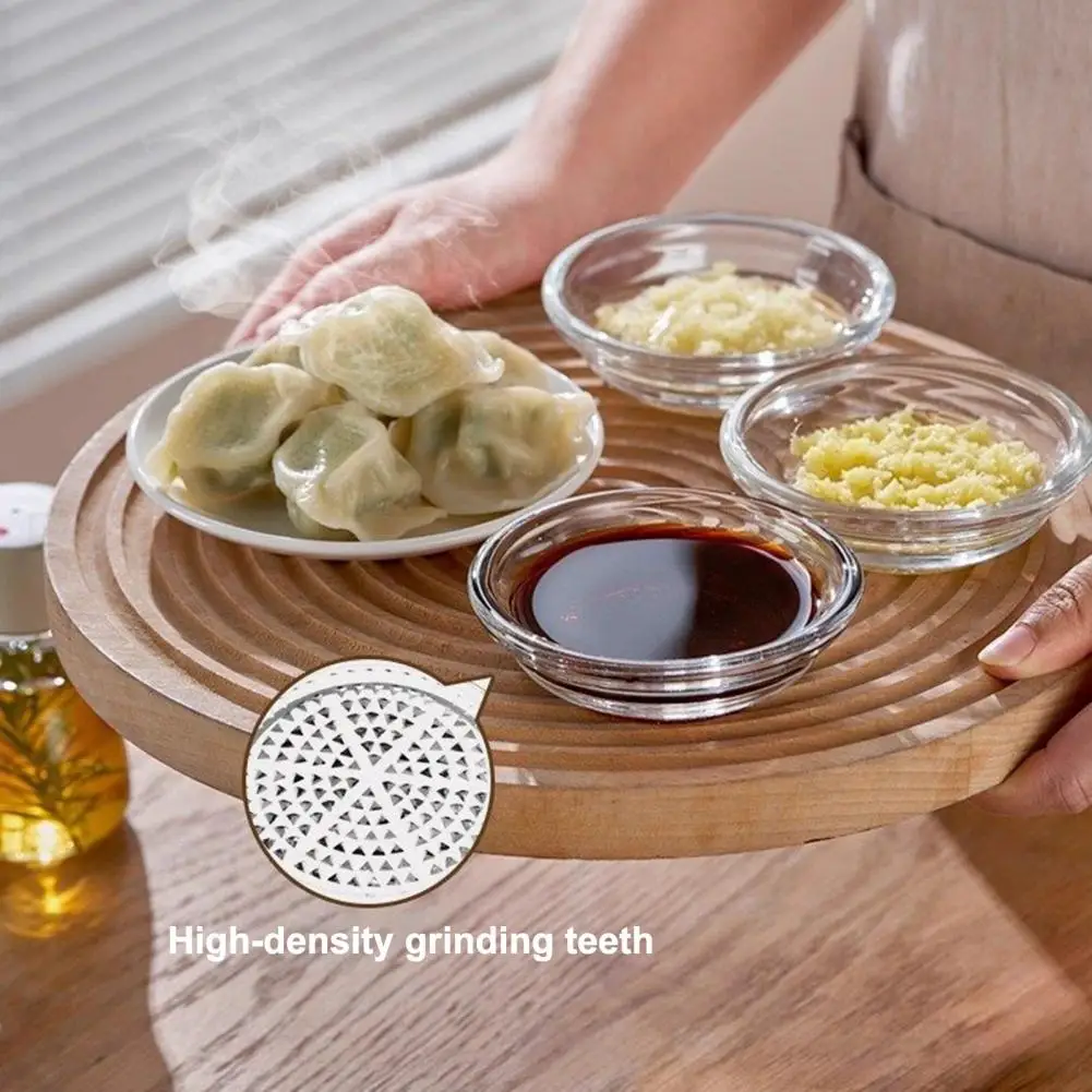 Compact Kitchen Grater Glass Garlic Grater Bowl with Ginger Mincer Plate Multifunctional Kitchen Grinding Tool for Wasabi