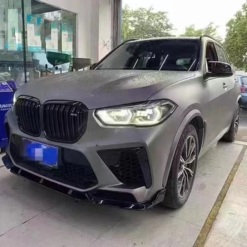 

6 шт. обвесы для BMW X5M F95 2020 2021 2022 M50i, передний сплиттер для губ + диффузор заднего бампера + расширение боковых юбок + спойлер багажника