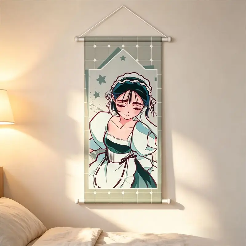 VIKAMA Japanische Alien Stage Anime Wandteppich Hängende Comic-Wanddekoration für Schlafzimmer, E-Sport-Raum und Heim-Atmosphäre – Detail 4