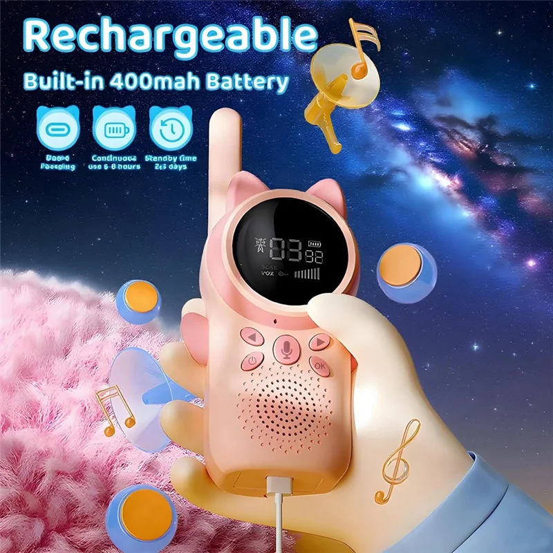 هدايا عيد الميلاد 2 قطعة شاشة LCD أجهزة اتصال لاسلكية للأطفال S 2 طريقة طويلة المدى راديو الهاتف طفل بنين بنات مصباح يدوي-Y44A