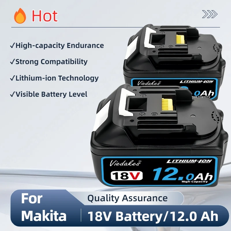 

Viedakes Original 8Ah Long Standby Rechargeable 18650 Battery 18650 аккумуляторы 배터리 for makita 18v, Compatible with BL1815
