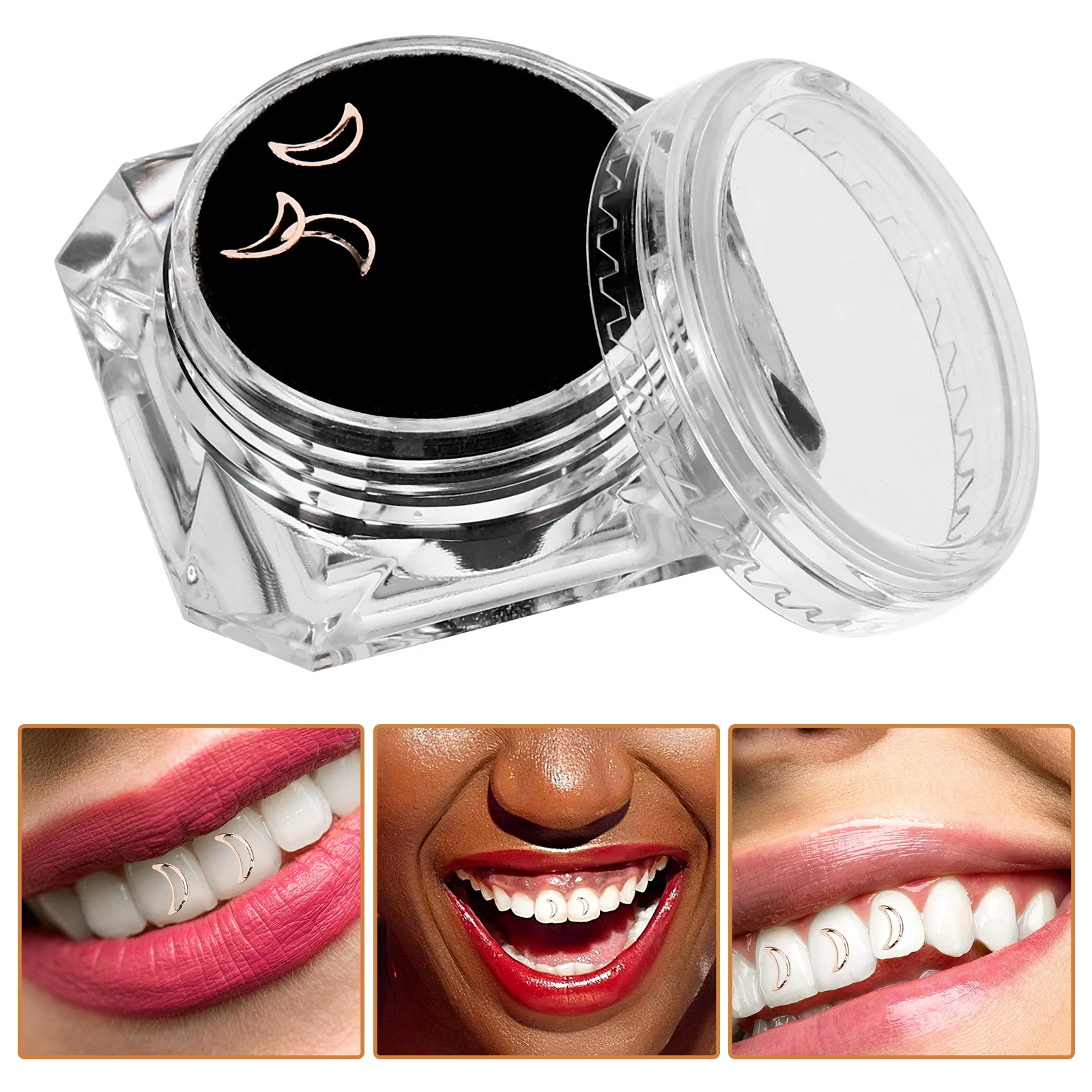 

1 Box Rhinestone Tooth Jewelry Decor Dental Ornament Shiny Teeth Art Diy Crystal Kit For Women Fashion Smile Accessories
