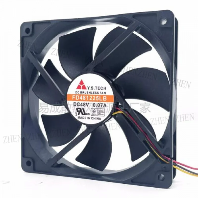 Y FOR  Y.S.TECH FD481225LB DC48V 0.07A 3-Wire Server Cooling Fan