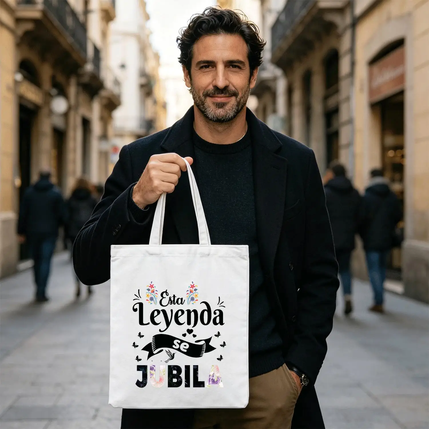 This Legend Retires Retired Retirement Canvas Tote Bag Fashion Large Capacity Grocery Bag Handbags