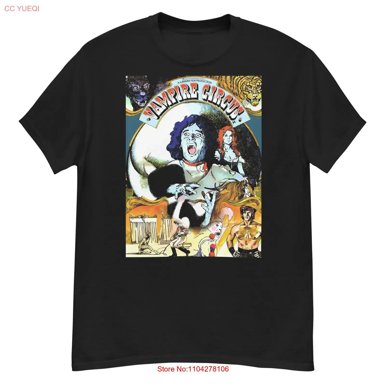 Vampire Circus cult Hammer horror film fan art t shirt vintage Washed homme Comfortable Soft Slightly Breathable