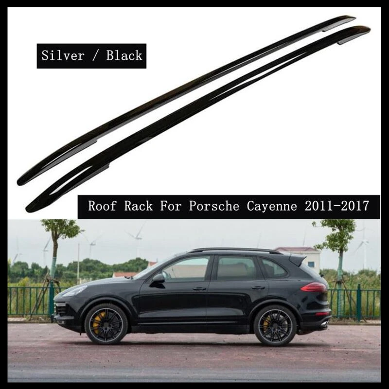 

Roof Rack For Porsche Cayenne 2011 2012 13 14 15 16 2017 Aluminum Alloy Rails Bar Luggage Carrier Bars top bar Racks Rail Boxes