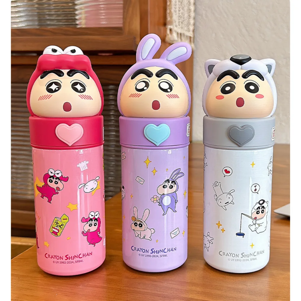 

350 мл Kawaii Crayon Shin-Chan термос из нержавеющей стали мультфильм унисекс студенты портативные милые чашки для воды подарки для девочек
