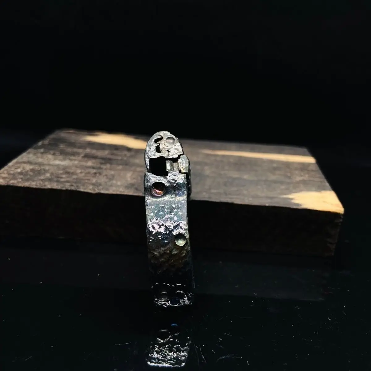 Outdoor Portable EDC Flat Rubber Band Titanium Alloy Quick Insert Frameless Ring Slingshot Tool