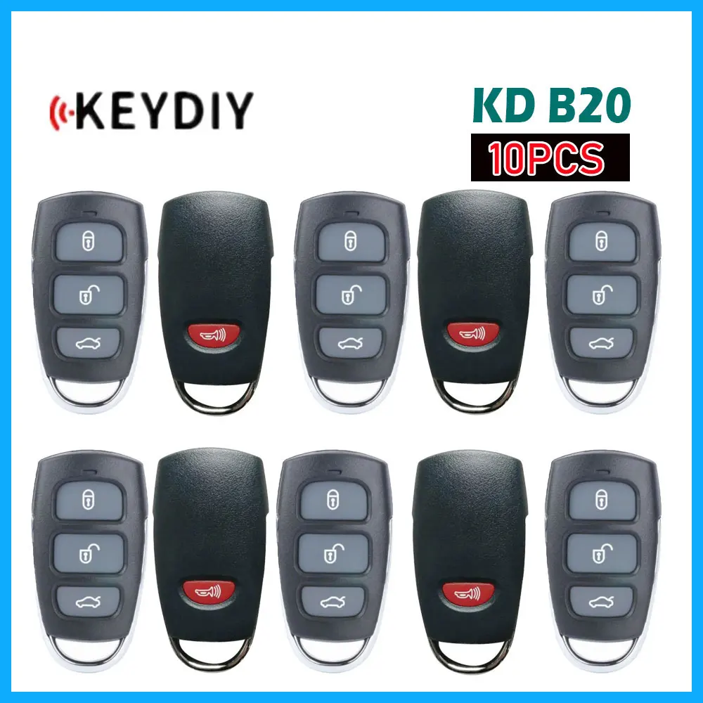 10pcs Keydiy KD B20 Universal Remote Key B Series 3/4 Buttons Car Key for Hyundai Style for KD900 KD Mini KD-X2 Key Programmer