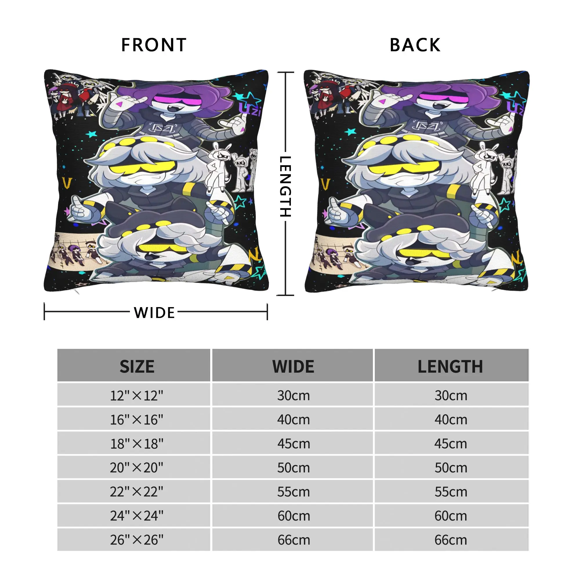 Murder Drones Cartoon Animation Pillow Case  Comfy Pillow Cover For Sofa Car Home Decor Kawaii Cushion Cover