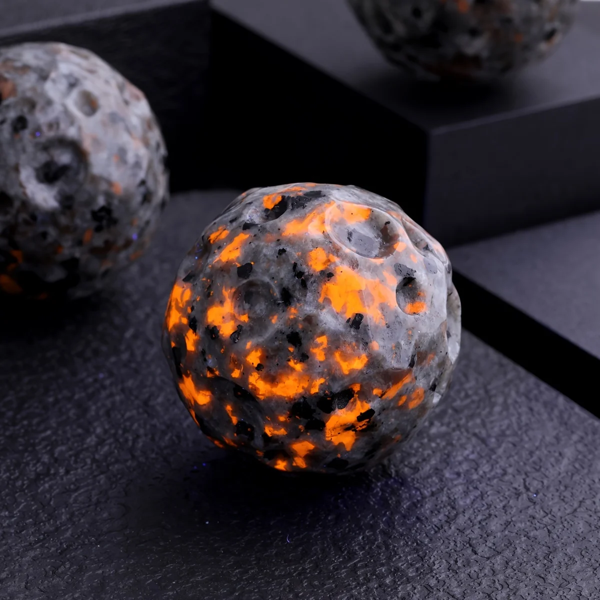 نحت طبيعي لهب حجر الخرز جولة كريستال الكرة دراسة غرفة المعيشة زخرفة
