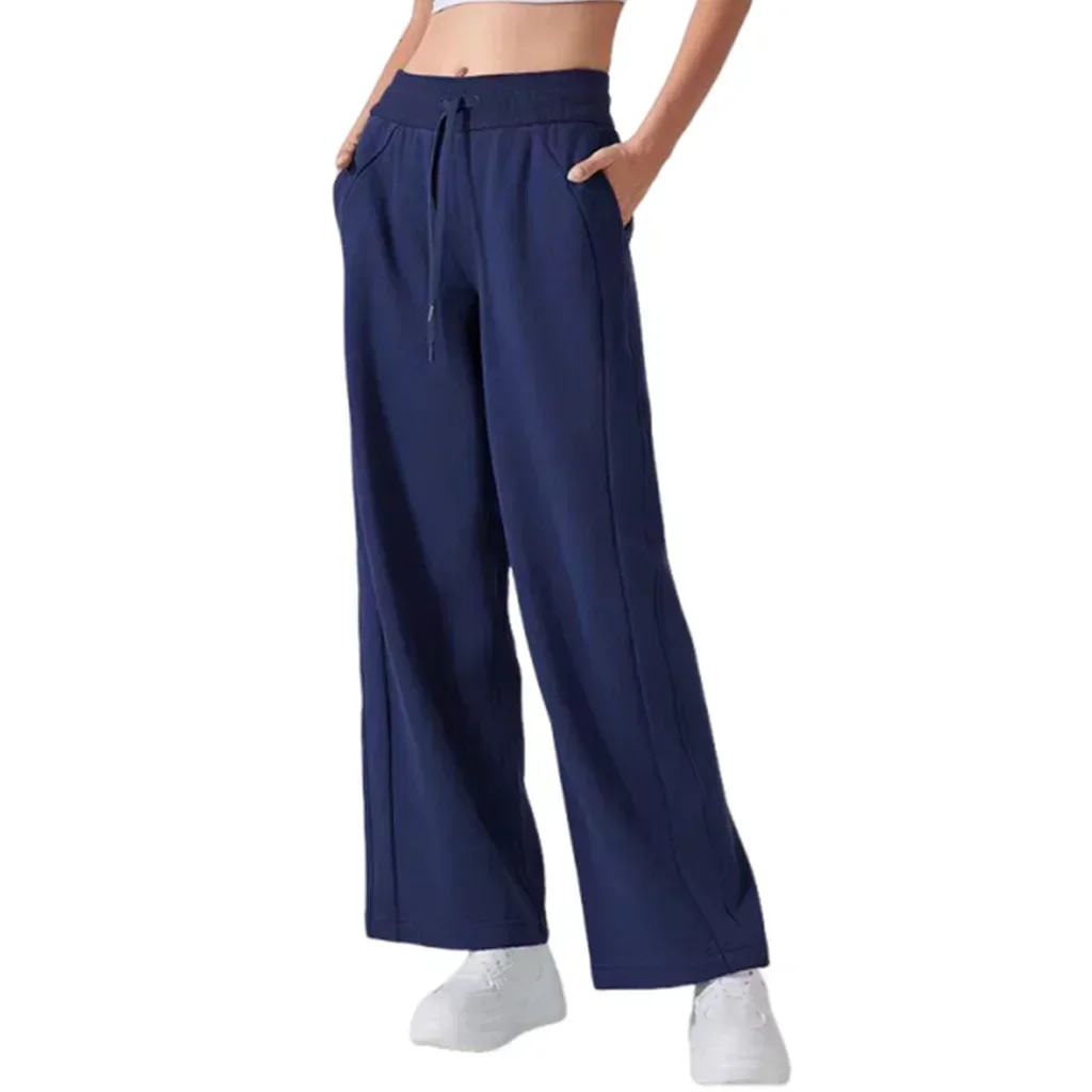 

Lemon Dupe 30" Women Cotton Terry Flared Pant Mid-Rise Lounge Pants Naturally Breathable Comfy Baggy Wide Leg Pants With Pockets