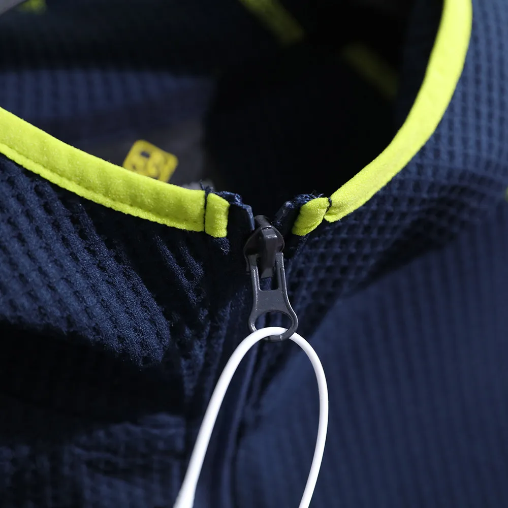 Unisex Outdoor Schnelltrocknende Waffel-Kapuzenjacke - Atmungsaktives & Schweißableitendes Reißverschluss-Oberteil für Frühlings- & Sommerwanderungen – Detail 19