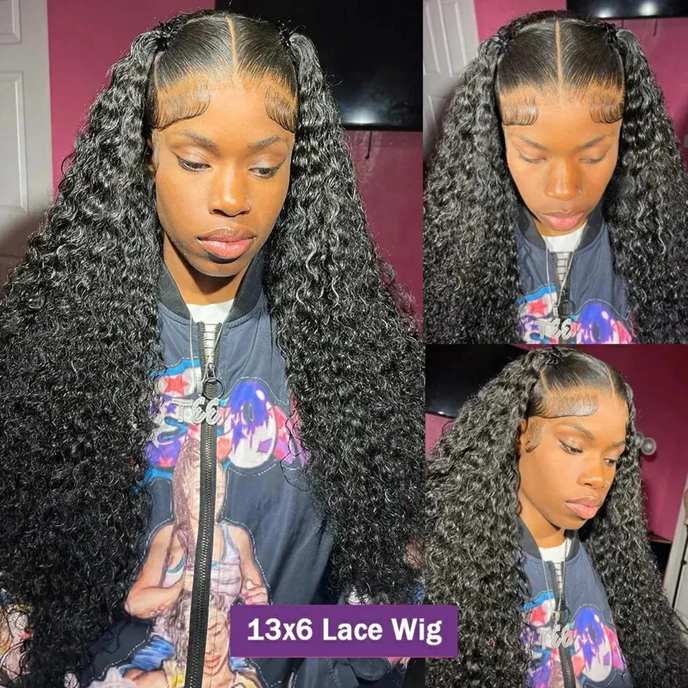 30 40 بوصة 13x4 الدانتيل الجبهة خصلات الشعر المستعار الإنسان البرازيلي موجة عميقة 13X6 360 كامل الدانتيل الباروكات الأمامية للنساء الرطب والمموج للبيع