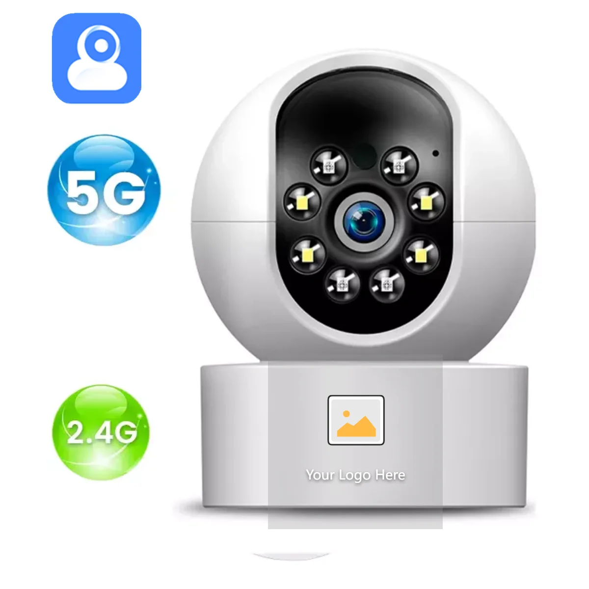 

2MP 1080P YILOT APP 2.4G&5G WIFI PTZ IP Dome Camera Full Color Night Vision Home Security CCTV Baby Monitor